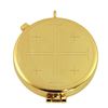 24k Gold Plated Pyx with Engraved Jerusalem Cross from Italy