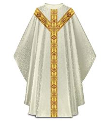 Chasuble in Ecru Duomo Fabric by Slabbinck of Belgium