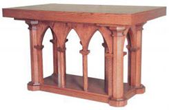 536 Altar Table altar, furniture, communion table, church goods, church furniture, wood table, wood altar, wood finishes, woerner, 536