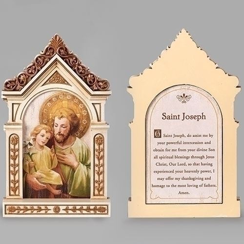 St. Joseph 6.25" Table Top Shrine Plaque
