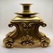 6.5" Candleholder /Gold Color Wood Carved Made In Italy