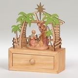Fontanini 6.5" Holy Family Prayer Box with Drawer