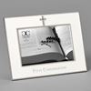 6" First Communion Frame with Cross, Holds 4x6 Photo