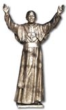 600/133 5 Pope John Paul II Full Round Figure Cast In Bronze