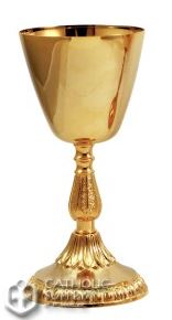 24k Gold Plated Brass Chalice from Italy h. 18,5 cm.?  The gilt is guaranteed