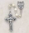 Mother of Pearl 6mm Sterling Silver Rosary