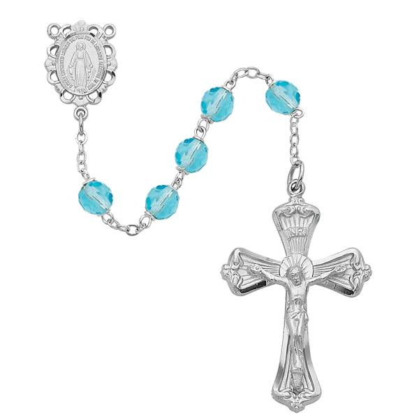 6mm Aquamarine Rosary