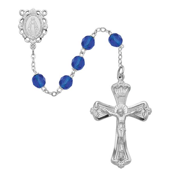 6mm Dark Blue Rosary
