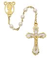 Pearl & Gold 6mm Rosary