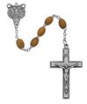 Olive Wood Oval 6mm Rosary