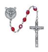 Holy Spirit 6mm Red Crystal Rosary