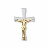 7/8 x 1/2 Inch Two-Tone Silver and Gold Crucifix Lapel Pin *WHILE SUPPLIES LAST*
