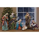 7 Piece Hand Painted 24" Nativity Set