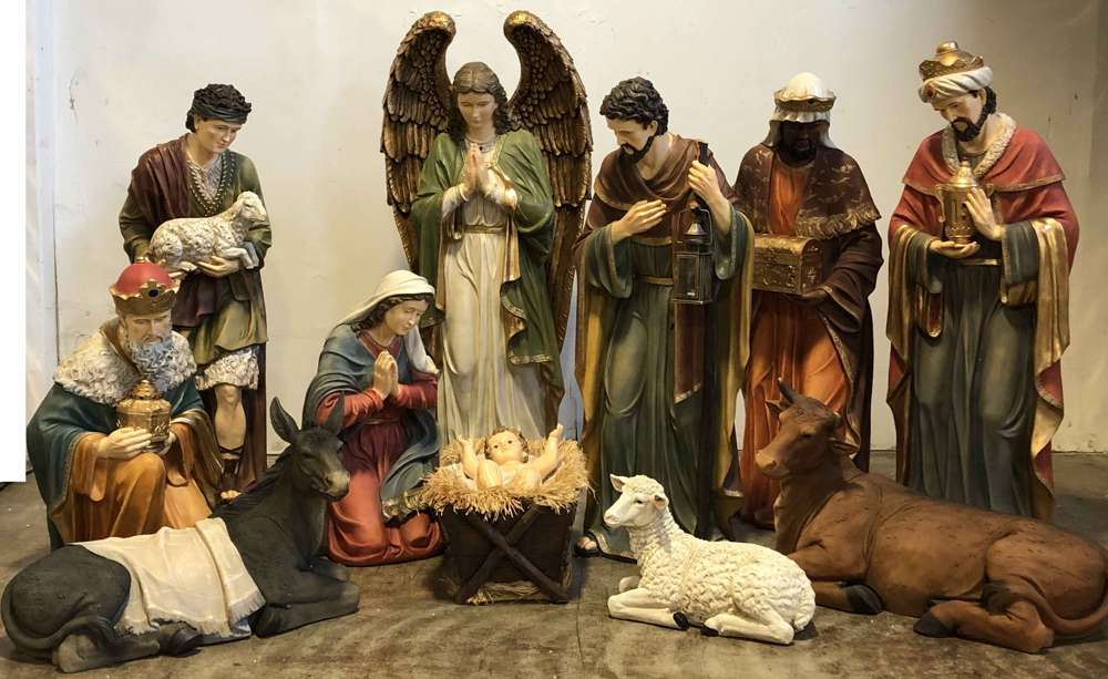 Large Yard Nativity Scene, 72in, 12 Piece Indoor Or Outdoor Nativity Set