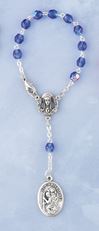 Sapphire Crystal Auto Rosary 