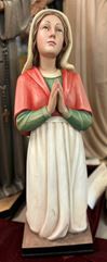 St. Bernadette 30" Kneeling Statue, Colored Fiberglass