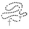 Black Glass 7mm Rosary
