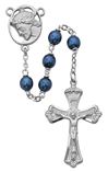 Blue Metallic 7mm Rosary