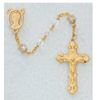 Crystal & Gold Plate 7mm Rosary