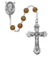 Olive Wood 7mm Round Rosary
