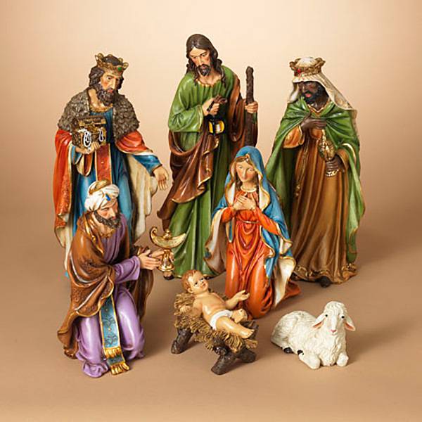 7pc Resin Nativity Scene, 23 inch