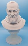 Padre Pio 8.5" Alabaster Bust from Italy