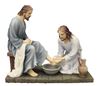 Christ Washing Feet 8.5" Statue, Full Color