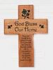 8" God Bless Our Home Wood Wall Cross