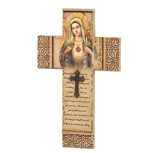 8" Immaculate Heart of Mary Wall Cross