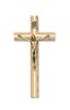 8" Oak Crucifix W/ Gold Inlay