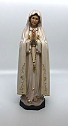8" Our Lady of Fatima Woodcarved Statue