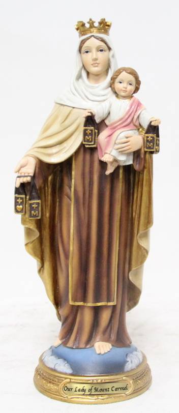 GIOVANNI Our Lady of Mount Carmel 8 Inch Religious Saint Figurine 