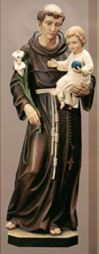 St. Anthony 8" Hand Carved Statue from Italy