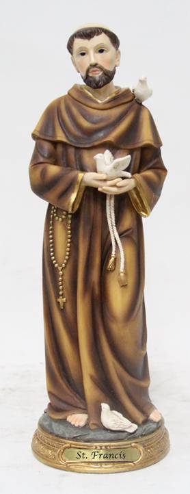 8" St. Francis of Assisi Statue, Heaven's Majesty