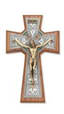 8" Walnut Celtic Crucifix