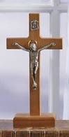 Walnut 8" Standing Crucifix