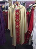 Solivari Gold Chasuble with Red Banding