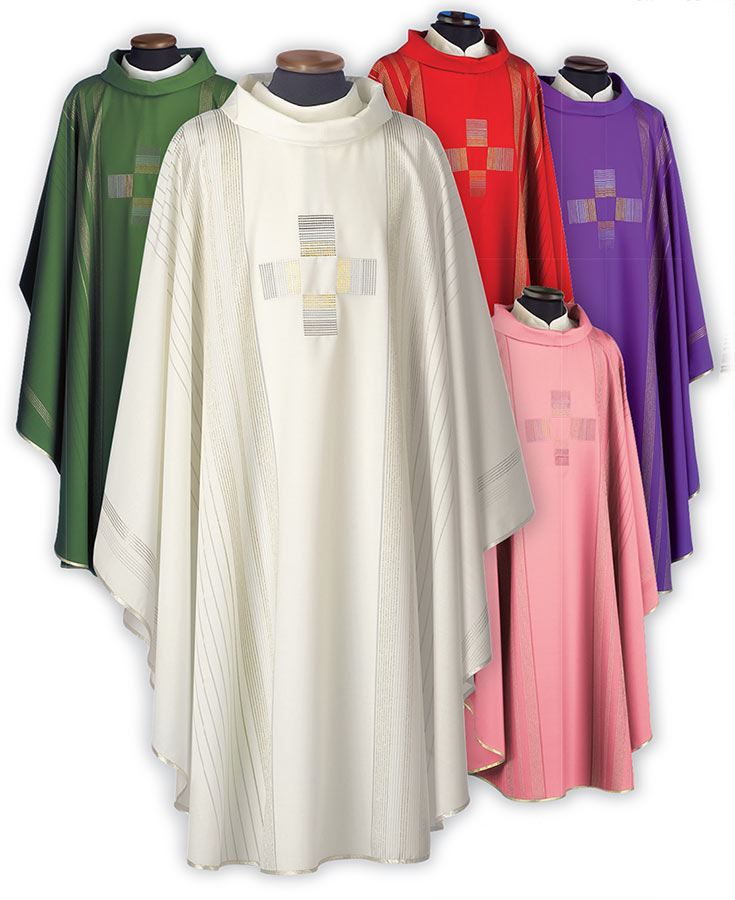 860 Chasuble With Round Collar by Solivari 