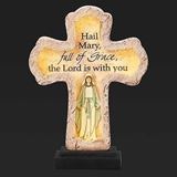 9.25" LED Our Lady of Grace Standing Cross