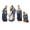 Four Piece Nativity 9.5" to 15" Figure Set, Blue/Gold Joseph's Studio Collection