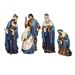 15" 4pc Set Nativity Figure Set, Blue/Gold Joseph's Studio Collection