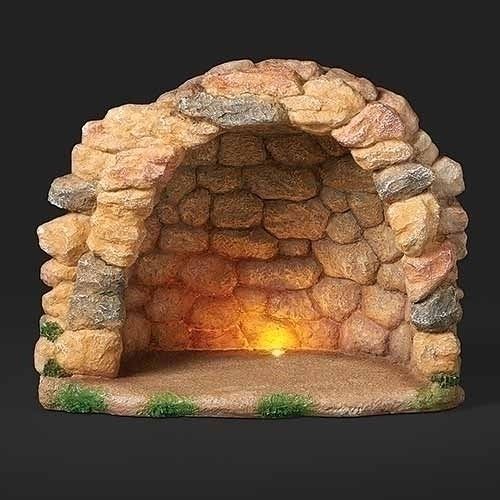 Fontanini 9.5"H LED Resin Grotto Stable for 5" Nativity Figures