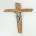 9.75" Olivewood Wall Crucifix with Silver Corpus