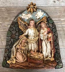 9" Arched Nativity Wall Plaque