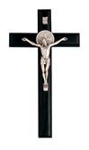 St. Benedict 9" Black Wood Wall Crucifix