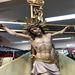 96" Pisa Crucifix On Pedestal Color Wood Carved Made In Italy - 53412