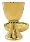 A-5006G Hammered Chalice - Gold Plate