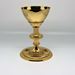A-Custom Chalice W/ Sterling Silver Cup, Red Stones, Gold Plate