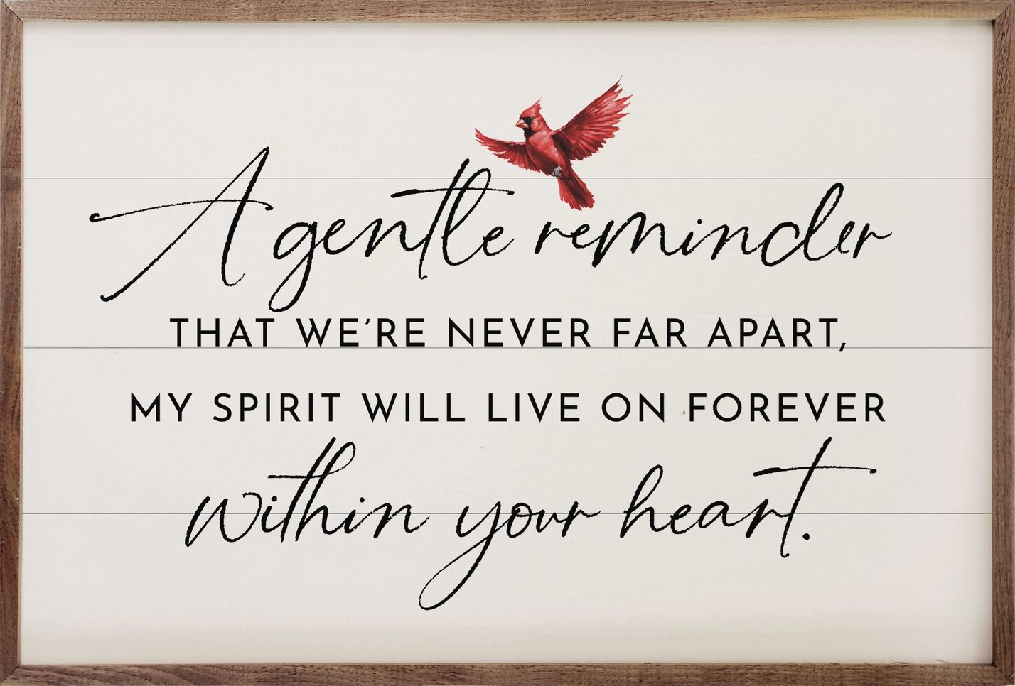 A Gentle Reminder Cardinal 24x16 Memorial Wall Art