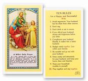 A Wifes Daily Prayer Laminated Holy Card